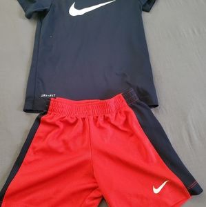 Boys Nike dri fit shorts set